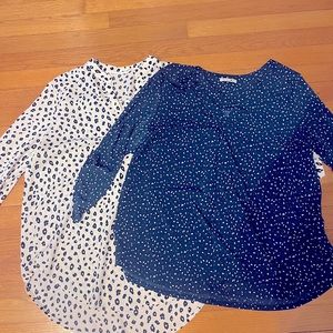 Lot of two blouses - Lush and Beacon brands (sold by Stitch Fix). Size Large.